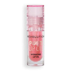 Revolution, Pout Lip Oil, Nourishing Tinted Lip Oil, High Shine, Non-Sticky Finish, Vegan & Cruelty-Free, Glam Pink Shimmer, 0.13 oz