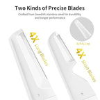 Dermaplane Razor Blades, Dermablade, Safe and Effective Removal Women Facial Peach Fuzz, Gentle Skin Exfoliation Blades, 4 Long and 4 Short Dermaplaning Blades