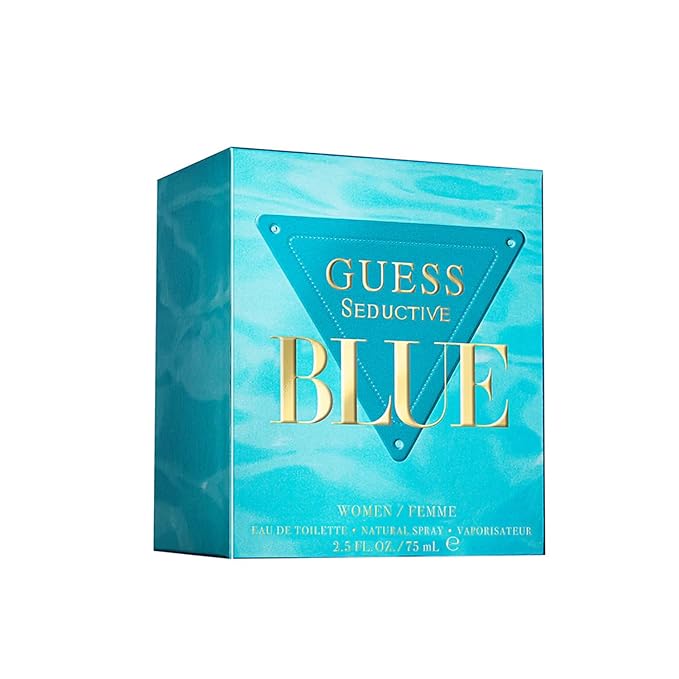 GUESS Seductive Blue Women/Femme Eau de Toilette Perfume Spray For Women, 2.5 Fl. Oz.