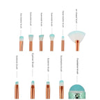 Funfunman Makeup Brushes 11PCS Make Up Foundation Eyebrow Eyeliner Blush Cosmetic Concealer Brushes(Mermaid Colorful)