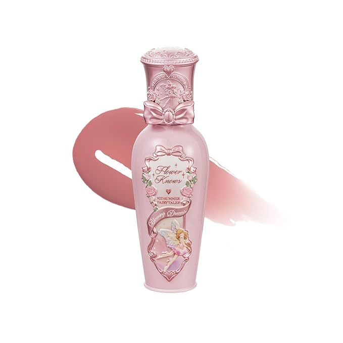Flower Knows Midsummer Fairytales Lip Gloss-Glowy Moisturizing Coating Lip Lacquer-Hydrating Tinted Lip Oil for Girls&Women-Vegan & Cruelty Free-0.17Fl Oz(G04 To the Moon)