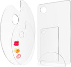 5PCS Acrylic Paint Palette Clear Paint Pallet,Transparent Non-Stick Oil Paint Palette with Protective Kraft for Craft DIY Art Painting Palette- Adults & Kids