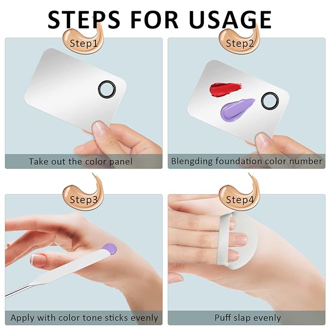 Makeup Spatula,Korean Spatula Makeup Stainless Steel Makeup Spatula and Palette Set,Professional Foundation Spatula Facial Cosmetic Makeup Tool (1 Cosmetic Brush+1Spatula+1 Rectangle Palette)