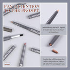 Mousse Lip Liner Pencil, Long Wear Lip Liner Velvet Matte Creamy Long Lasting Lip Liner Pencil, Dual-Ended Full Coverage Lip Liner with Lip Brush, High Pigment & Smudge-proof Lip Pencil Makeup(02#)