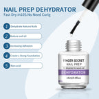 Nail Primer and Dehydrator-Professional Nail Prep Dehydrator and X-Strength Primer Set, Non-acid Air dry nail prep kit, No Burn Fast Air Dry, For Natural Nail & UV Gels.
