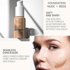 All in One Makeup Kit for Women Full Kit, Includes 12 Colors Naked Eyeshadow Palette, Foundation X 2, Eyeliner & Mascara, 2Pcs Lipstick and Makeup Brush, Gift Set for Women, Girls & Teens Makeup Set