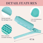 4PCS Volumizing Hair Clips for Root Lift & Volume - Instant Bangs Roller Clips for Effortless Curls & Lift - Velcro Rollers For Hair - Hair Rollers For Women - Cyan