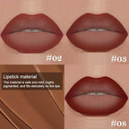 3Pcs Gradient Matte Lipstick Crayon Lip Liner pencil, Flawless Contour Gradual Ombre Effect lip Pencil, Lipstick for Women Long Lasting Waterproof Smudge Proof Lipstick Pencil 02#+03#+08#