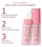 3 Colors Polvo De Hadas Body Brightens the Natural Three-Dimensional Face Blusher Fairy Highlight Patting Powder (3 Colors)