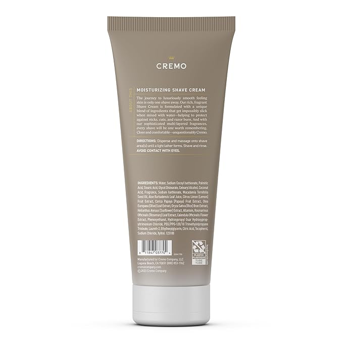 Cremo Almond Bloom Women's Shave Cream, Astonishingly Superior Ultra-Slick Shaving Cream for Women Fights Nicks, Cuts and Razor Burn, 6 Fl Oz