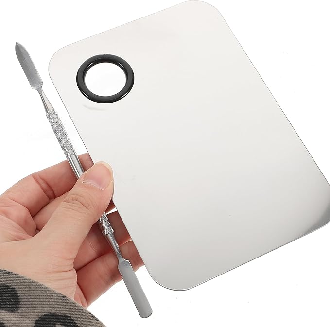 FOMIYES Makeup Palette, Makeup Mixing Palette, Stainless Steel