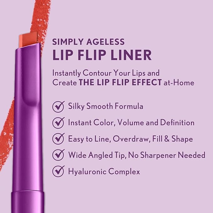 COVERGIRL Simply Ageless Lip Flip Liner, Special Espresso, Pack of 1