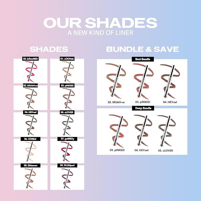 Sacheu Lip Liner STAY-N Peel Off Lip Stain — Long Lasting Matte Lip Tattoo Transfer Proof Lipstain Infused with Hyaluronic Acid & Vitamin E for All Skin Types — Vegan & Cruelty-Free, nOOHde