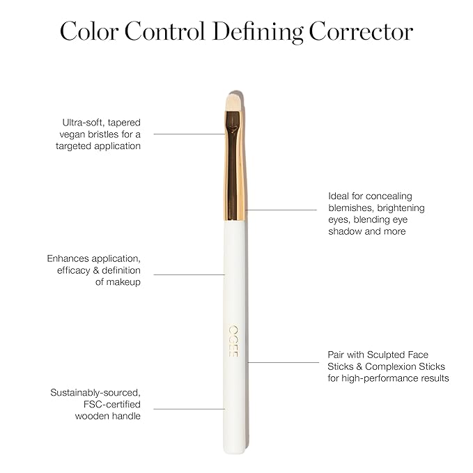 Ogee Makeup Brush Set - Includes Professional Quality Foundation Blender Brush, Ultra-Soft, Precision Brush & Makeup Brush Cleaner