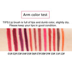 12 PCS Nude Red Deep Red Brown Matte Long