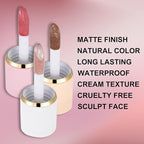 3Pcs Liquid Contour Makeup Trio with Bronzer Shade, Blush, Highlighter for Sculpted Makeup, Matte Finish Liquid Contour Set Easy to Create a Lightweight Look, Longwear Waterproof Formula (2, 8, 13)