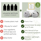 Shampoo Bar and Conditioner Set with Travel Case | Strengthen and Repair Dry Hair | Coconut, Castor Oil, Shea Butter | Made in USA | 2-pk