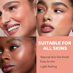 Cream to Powder Blush Stick, High Impact Color, Moisturizing Face Makeup (02#, 1 Count (Pack of 1))