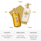 Daeng Gi Meo Ri- Ki Gold Ginseng Blossom 2 Shampoo Set, Real Ginseng Inside, Herbal Shampoo, Hair Growth, Preventing Hair Loss, 24.01 fl oz each