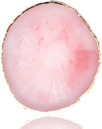 Makeup Palette Tray, Nail Tech Bag, Resin Nail Art Palette Makeup Mixing Palette Gold Edge Nail Art Tools Gel Design Nail Tray DIY, Mixing Palette, Nail Palette (3.86 x 3.43inch Pink)