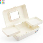 Caboodles Pretty in Petite Makeup Box, Hard Plastic Organizer Box, 2 Swivel Trays, Fashion Mirror, Secure Latch for Safe Travel
