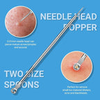 TsMADDTs Blackhead Remover Tools, Ingrown Hair Tweezers, Pimple Popper Tool Kit, Blackhead Extractor, Eyebrows Tweezers for Women Facial Hair Razors