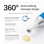 5% Caffeine Eye Serum Moisturizing, Under Eye Cream with 360° Massage Ball for Dark Circles and Puffiness, Hydrating Eye Cream Anti Aging for Bags Fine Lines (1PCS)