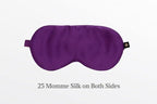 Premium Handcrafted 25 Momme Mulberry Silk Eye Mask for Sleeping (Purple Passion)
