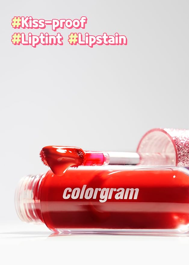 COLORGRAM Thunderbolt Tint Lacquer 06 Pretty Tok | Highly Pigmented, Long Lasting, Moisturizing Lip Stain, Buildable and Blendable Lip Tint (0.2 fl.oz)