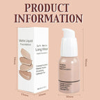 2Pcs Matte Liquid Full Coverage Foundation, Flawless Soft of 2)