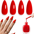AZUREBEAUTY Red Nail Polish Burgundy Quick Dry Natural Infinite Shine Nail Lacquer Fingernail Polish Strengthening Treatment Kit Salon-Quality for Women 10ml