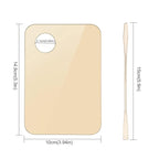 Acrylic Cosmetic Makeup Palette, Makeup Mixing Tray with Makeup Spatula Metal Mirror for Beauty Salon Color Cream Liquid Foundation Mixing Palette (2 Pcs Gold palettes)