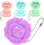 FRCOLOR Empty Makeup Compact 4Pcs Rose Shaped Lipstick