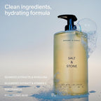 Salt & Stone Body Wash with Antioxidants for Deep Moisture | For Women & Men, Sulfate, Paraben, & Dye Free, Leaving Skin Soft and Hydrated | Bergamot & Hinoki 15.2 fl oz