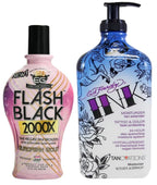 European Gold Flash Black 2000x, 12 oz & Ed Hardy Ink Moisturizer, 18.25 oz, Bronze