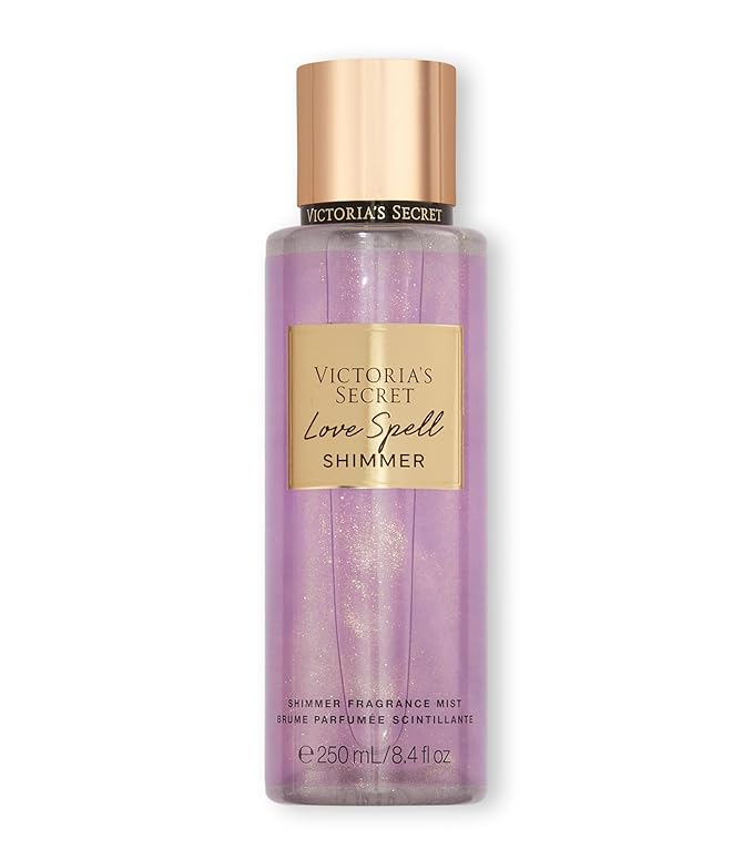 Victoria's Secret Love Spell Shimmer Mist, Body Spray for Women, Notes of Cherry Blossom and Fresh Peach Fragrance (8.4 oz)
