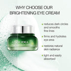Aloderma Brightening Eye Cream with Organic Aloe Vera - Hydrating Daily Eye Cream for Dark Circles & Puffiness with Caffeine & Sage Oil - Day & Night Eye Cream for Puffy Eyes & Fine Lines, 25g/0.9oz