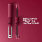 NYX PROFESSIONAL MAKEUP Shine Loud, Long-Lasting Liquid Lipstick with Clear Lip Gloss - Goal Getter (Deep Raspberry)