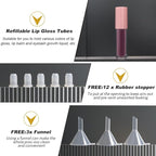 YITOU 12PCS Lip Glaze Bottle Empty 5ml, Transparent Glaze