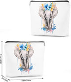 Floral elephant cosmetic bag elephant