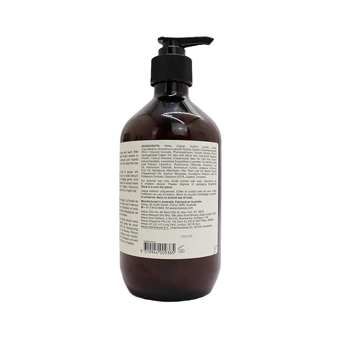 Aesop Classic Shampoo & Conditioner Set | Adds Shine, Hydration, Softness to Hair | 500 mL / 16.9 oz