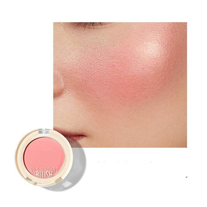 Shiny Blush 12 Color Cream High-Pigmented Buildable Face Blush Long-Lasting Natural Look Face Blush for Cheeks (Color 04)