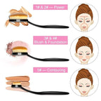 Yoseng Oval Makeup Brushes Set 10 Pcs Professional Oval Toothbrush Foundation Contour Concealer Eyeliner Blending Cosmetic Brushes Tool Set-With Box,Practical White Elephant Gift for Girls Women
