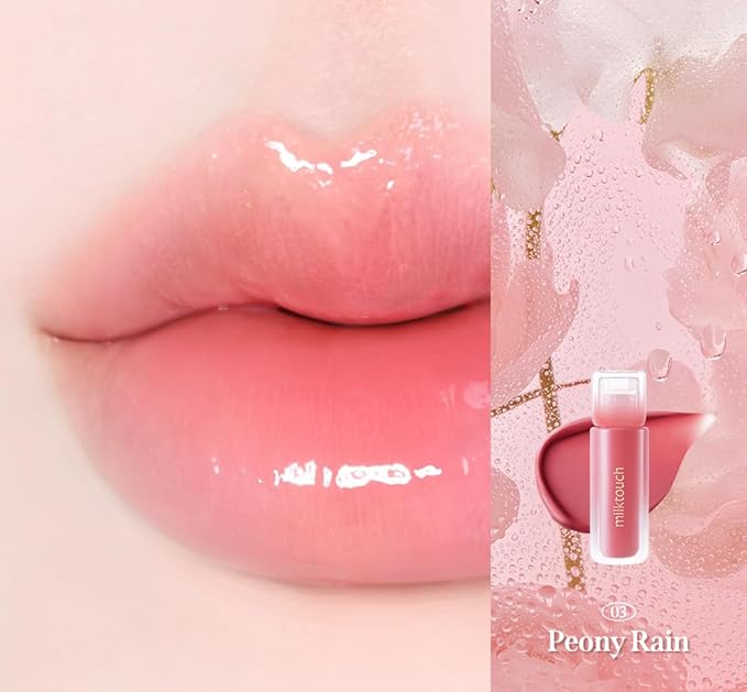 MILKTOUCH Dew Stain Sheer Lip Gloss (03 Peony Rain, 0.14 Fl Oz (Pack of 1))