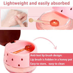 3 PCS Bee Lip Balm Honey Pot, Watermelon & Cherry & Strawberry Lip Mask Overnight Propolis Moisturizing Lip Balm Hydrating Prevention Dry and Crack Lip Scrubs Exfoliator Lip Wrinkle Care (Set C)