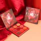 docolor Eyeshadow Palette 9Colors Red Eyeshadow Gemstone Shadow Palettes Highly Pigmented Mattes Shimmers Smokey Glitter Cream Colorful Powder Blendable Long Lasting Waterproof Makeup Palette