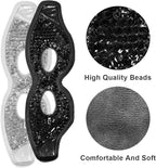 Jakuva 2PCS Cooling Eye Mask Sleeping Mask, Ice Eye Pads & Cold Eye Packs & Heat Cold Compress Pack Eye Spa Pad for Puffy Eyes,Puffiness,Headache,Stress Relief (Gray&Black)