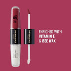 Dermacol NEW 16-Hour Lip Colour, Highly Pigmented Glossy Lip Stain, Two-Phase Lip Plumper Gloss, Kissproof Lip Makeup Products with Matte and Glitter Finish, n.6