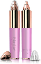 Mini Portable Painless Eyebrow Remover Trimmer for Women, Eyebrow Razor Epilator Pen,18K Gold-Plated Hypoallergenic Precision Pencil-tip. 360° LED Light for Instant and Painless Hair Remover.