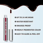 Cilrofelr Peel Off Lip Liner Stain, Long Wear Tattoo Lip Liner with Tweezer, Peel Off Lip Stain with Matte Finish, Long Lasting, Waterproof, Transfer-proof, Highly Pigmented Color (Berry)